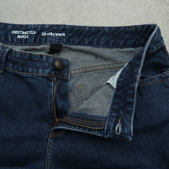Lane Bryant Jeans Women's Size 18P Blue High-Rise Distinctly Boot 27" Inseam - Picture 2 of 15
